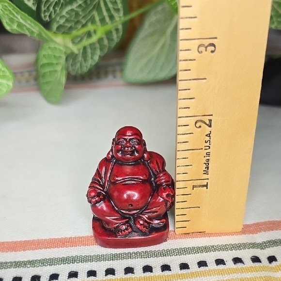 Red Laughing Buddha Figurine - Picture 7 of 7